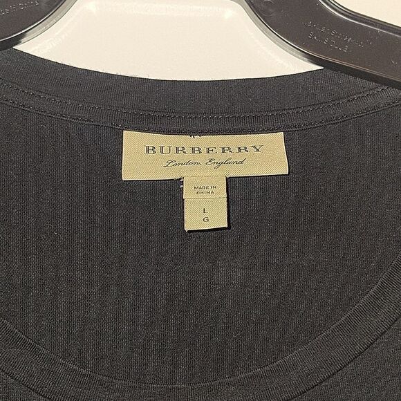 Burberry Archive Crest Logo Tee Shirt Black Gully Large - Picture 2 of 5
